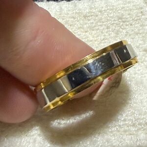 Men's titanium ring, size 13 two tone